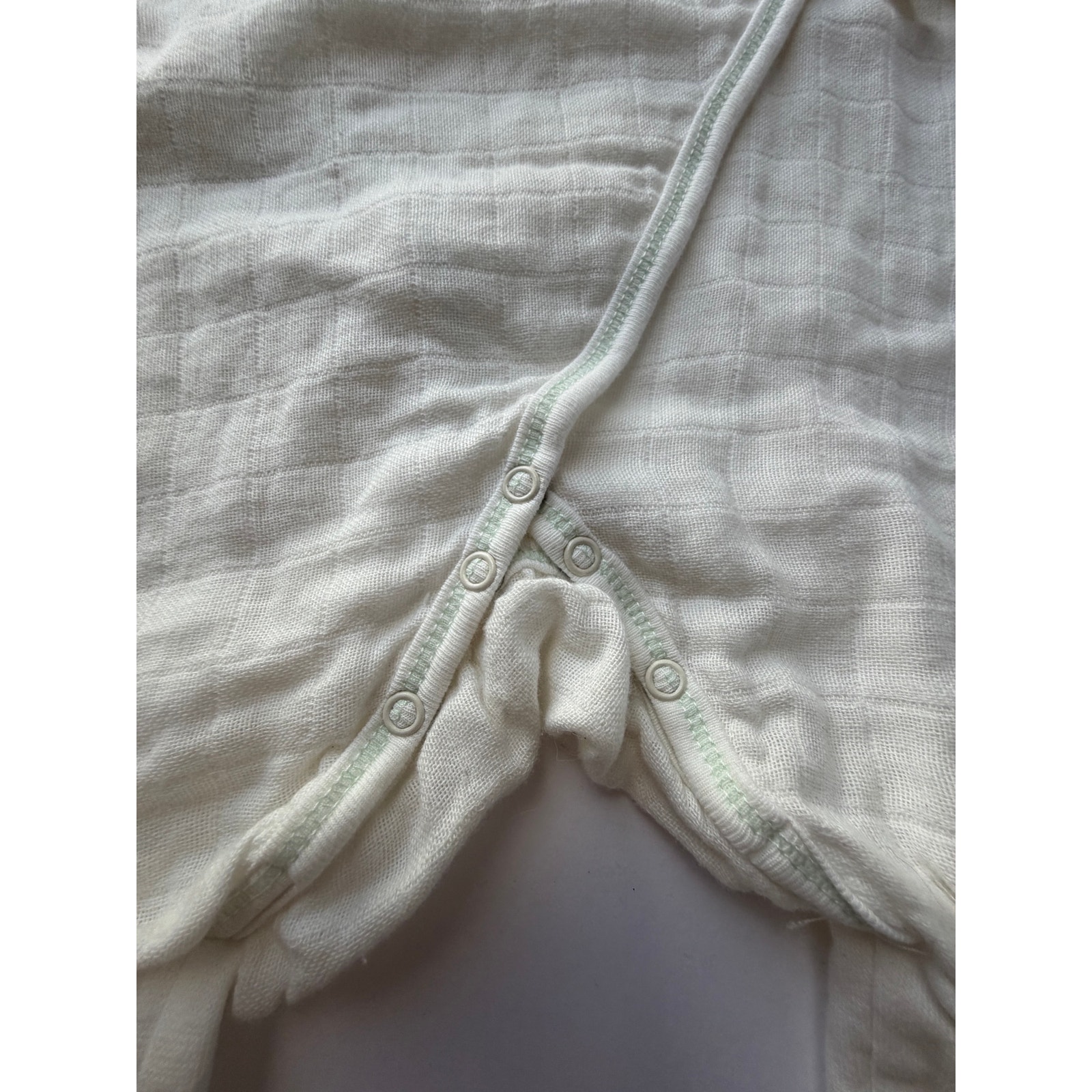 Under The Nile Organic Cotton Baby Kimono Romper 36 Months Cream Never Worn — image 5 of 8
